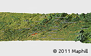 Satellite Panoramic Map of the area around 25° 2' 21" S, 49° 13' 30" W