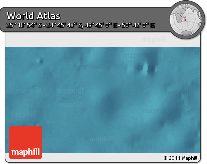 Satellite 3D Map of the Area around 25° 2' 21" S, 50° 13' 30" E