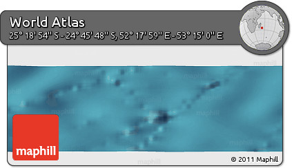 Satellite Panoramic Map of the Area around 25° 2' 21" S, 52° 46' 29" E