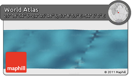 Satellite Panoramic Map of the Area around 25° 2' 21" S, 53° 37' 30" E