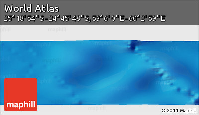 Physical Panoramic Map of the Area around 25° 2' 21" S, 59° 34' 30" E