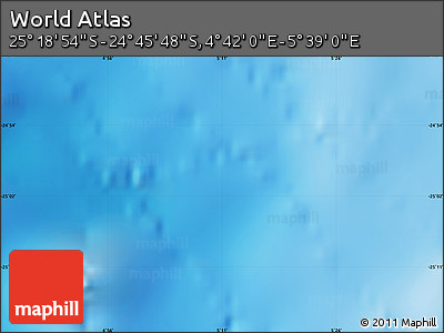 Physical Map of the Area around 25° 2' 21" S, 5° 10' 30" E