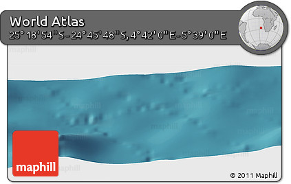 Satellite Panoramic Map of the Area around 25° 2' 21" S, 5° 10' 30" E