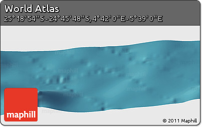 Satellite Panoramic Map of the Area around 25° 2' 21" S, 5° 10' 30" E