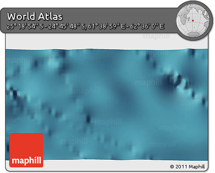 Satellite 3D Map of the Area around 25° 2' 21" S, 62° 7' 30" E