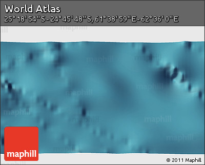 Satellite 3D Map of the Area around 25° 2' 21" S, 62° 7' 30" E