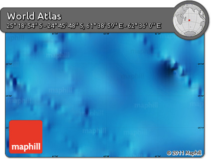 Physical Map of the Area around 25° 2' 21" S, 62° 7' 30" E