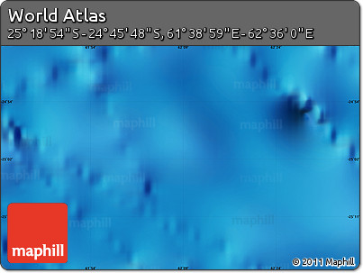 Physical Map of the Area around 25° 2' 21" S, 62° 7' 30" E