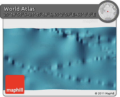 Satellite 3D Map of the Area around 25° 2' 21" S, 65° 31' 30" E