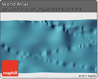 Satellite 3D Map of the Area around 25° 2' 21" S, 65° 31' 30" E