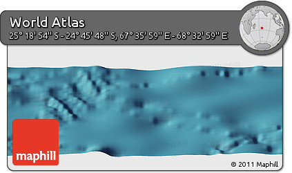 Satellite Panoramic Map of the Area around 25° 2' 21" S, 68° 4' 29" E