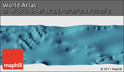 Satellite Panoramic Map of the Area around 25° 2' 21" S, 68° 4' 29" E
