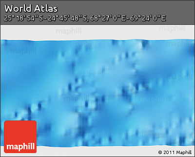 Physical 3D Map of the Area around 25° 2' 21" S, 68° 55' 30" E