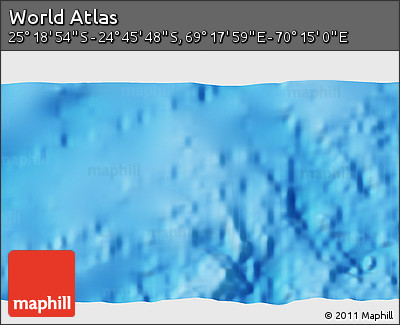 Physical 3D Map of the Area around 25° 2' 21" S, 69° 46' 30" E
