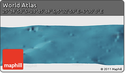 Satellite Panoramic Map of the Area around 25° 2' 21" S, 6° 1' 30" E