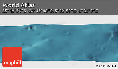 Satellite Panoramic Map of the Area around 25° 2' 21" S, 6° 1' 30" E