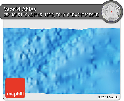 Physical 3D Map of the Area around 25° 2' 21" S, 70° 37' 30" E