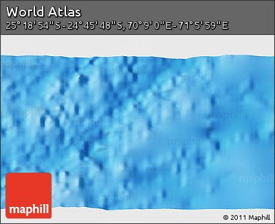 Physical 3D Map of the Area around 25° 2' 21" S, 70° 37' 30" E