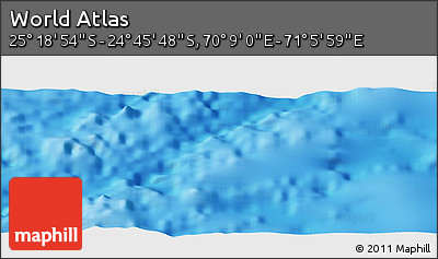 Physical Panoramic Map of the Area around 25° 2' 21" S, 70° 37' 30" E