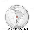 Outline Map of the Area around 25° 2' 21" S, 70° 28' 29" W, rectangular outline