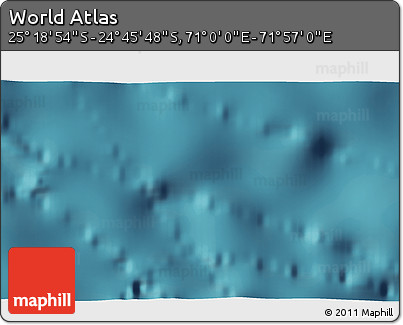 Satellite 3D Map of the Area around 25° 2' 21" S, 71° 28' 29" E