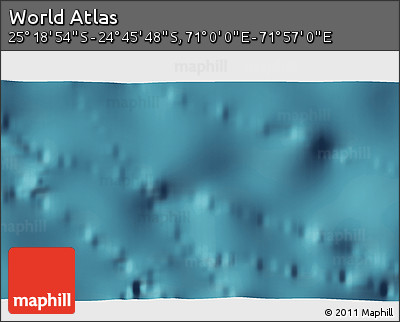 Satellite 3D Map of the Area around 25° 2' 21" S, 71° 28' 29" E