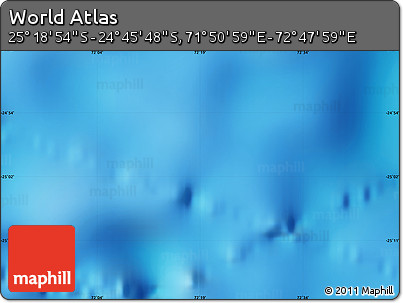 Physical Map of the Area around 25° 2' 21" S, 72° 19' 29" E