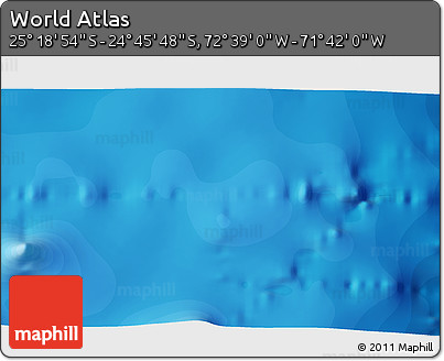 Political 3D Map of the Area around 25° 2' 21" S, 72° 10' 30" W