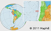 Political Location Map of the area around 25° 2' 21" S, 72° 10' 30" W
