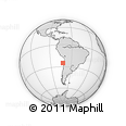 Outline Map of the Area around 25° 2' 21" S, 72° 10' 30" W, rectangular outline