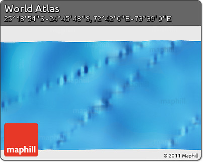 Physical 3D Map of the Area around 25° 2' 21" S, 73° 10' 30" E