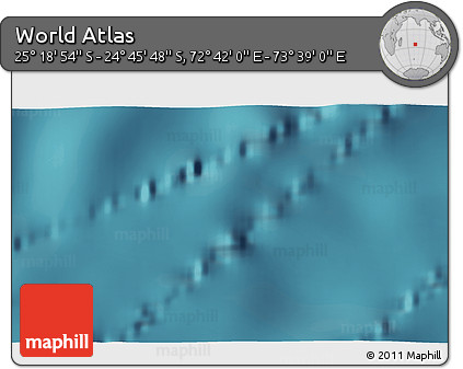 Satellite 3D Map of the Area around 25° 2' 21" S, 73° 10' 30" E