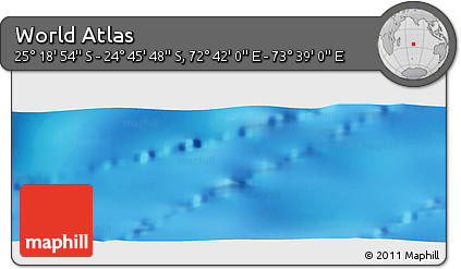 Physical Panoramic Map of the Area around 25° 2' 21" S, 73° 10' 30" E