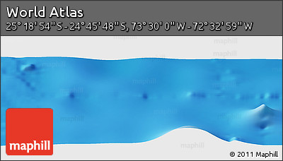 Physical Panoramic Map of the Area around 25° 2' 21" S, 73° 1' 30" W