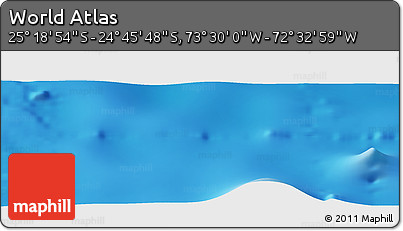 Physical Panoramic Map of the Area around 25° 2' 21" S, 73° 1' 30" W