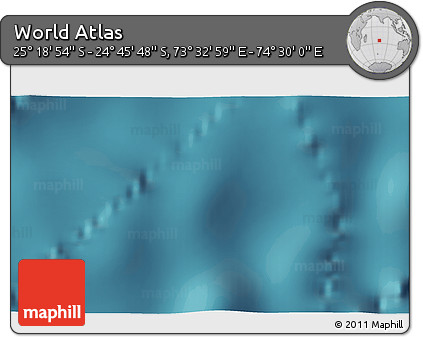 Satellite 3D Map of the Area around 25° 2' 21" S, 74° 1' 30" E