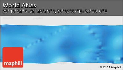 Physical Panoramic Map of the Area around 25° 2' 21" S, 74° 1' 30" E