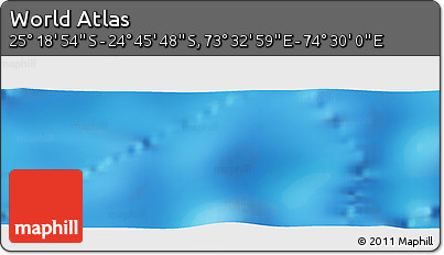 Physical Panoramic Map of the Area around 25° 2' 21" S, 74° 1' 30" E