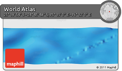 Physical Panoramic Map of the Area around 25° 2' 21" S, 75° 43' 29" E