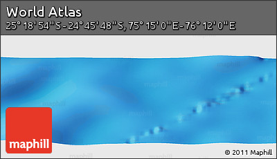 Physical Panoramic Map of the Area around 25° 2' 21" S, 75° 43' 29" E
