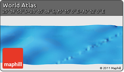 Physical Panoramic Map of the Area around 25° 2' 21" S, 75° 43' 29" E