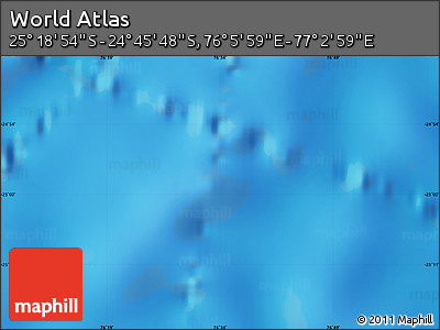 Physical Map of the Area around 25° 2' 21" S, 76° 34' 29" E