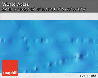 Physical 3D Map of the Area around 25° 2' 21" S, 76° 25' 30" W