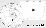 Blank Location Map of the area around 25° 2' 21" S, 76° 25' 30" W