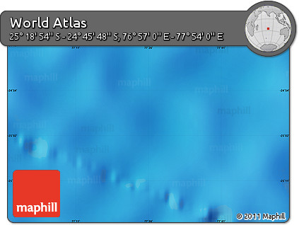 Physical Map of the Area around 25° 2' 21" S, 77° 25' 30" E