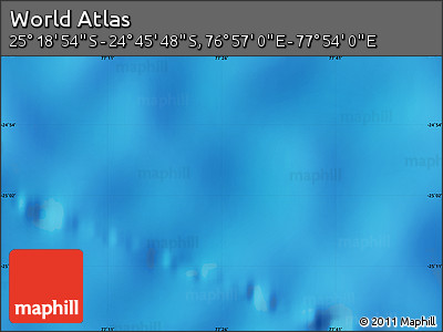 Physical Map of the Area around 25° 2' 21" S, 77° 25' 30" E