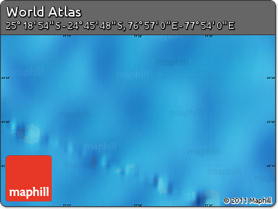 Physical Map of the Area around 25° 2' 21" S, 77° 25' 30" E