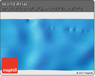 Shaded Relief 3D Map of the Area around 25° 2' 21" S, 78° 16' 30" E