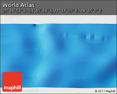 Shaded Relief 3D Map of the Area around 25° 2' 21" S, 78° 16' 30" E