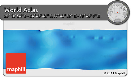 Physical Panoramic Map of the Area around 25° 2' 21" S, 78° 16' 30" E